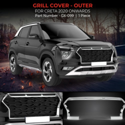 Hyundai Creta 2020 Chrome Plated Front Grill Ring Outer Hyundai Creta 2020 Chrome Plated Front Grill Ring Outer