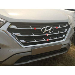 Hyundai Creta 2018 Front Grill Chrome - 4 piece set Hyundai Creta 2018 Front Grill Chrome - 4 piece set