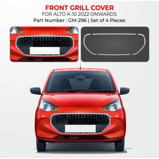  Maruti Suzuki Alto K10 Front Grill Chrome Cover (2022-Onwards)