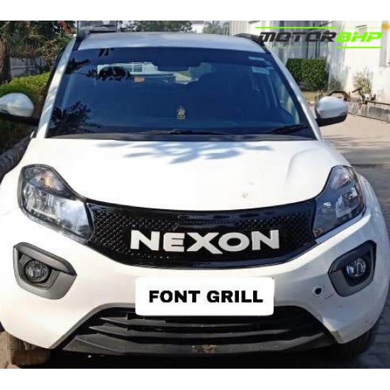 Tata Nexon Alpha Letter White Front Grill