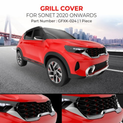 Kia Sonet Front Grill Chrome Garnish  Kia Sonet Front Grill Chrome Garnish