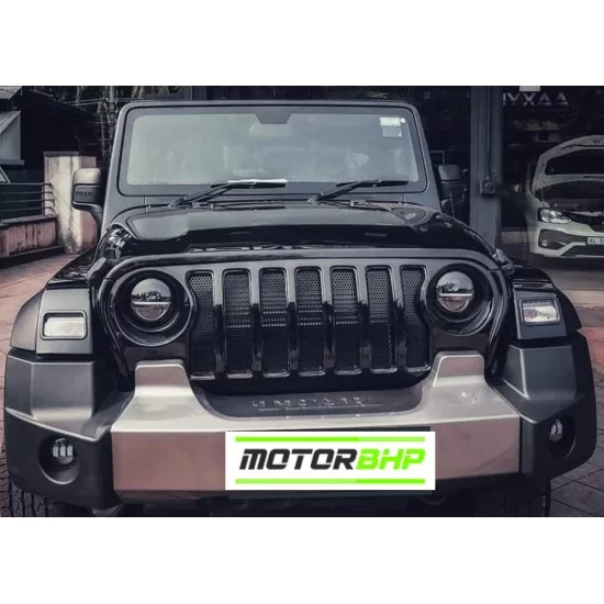  Mahindra Thar 2020 Fiber Front Gladiator Angry Bird Grill with DRL, Black Colour