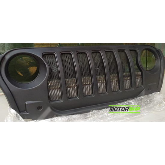  Mahindra Thar 2020 Fiber Front Gladiator Angry Bird Grill with DRL, Black Colour