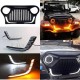  Mahindra Thar 2020 Fiber Front Gladiator Angry Bird Grill with DRL, Black Colour