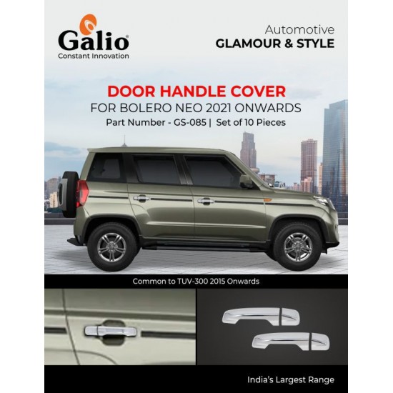 Galio Mahindra Bolero NEO 2021 Onwards Door Handle Cover Chrome Garnish 