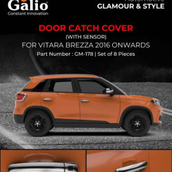 Galio Maruti Suzuki Vitara Brezza Chrome Door Handle Cover Without Sensor Cut (2016-Onwards) Galio Maruti Suzuki Vitara Brezza Chrome Door Handle Cover Without Sensor Cut (2016-Onwards)