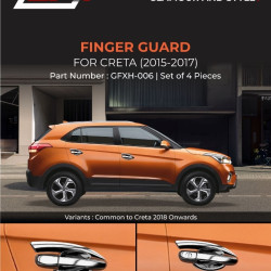 GFX Hyundai Creta 2015-Onwards Finger Guard Chrome  GFX Hyundai Creta 2015-Onwards Finger Guard Chrome