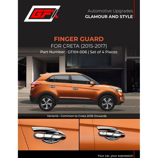 GFX Hyundai Creta 2015-Onwards Finger Guard Chrome 