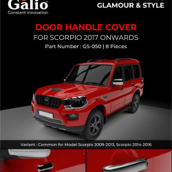 Galio Mahindra Scorpio (2017-Onwards) Chrome Door Handle Cover  Galio Mahindra Scorpio (2017-Onwards) Chrome Door Handle Cover