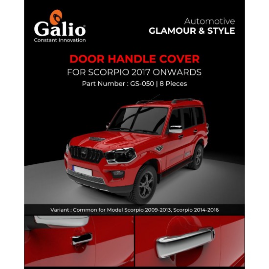 Galio Mahindra Scorpio (2017-Onwards) Chrome Door Handle Cover 