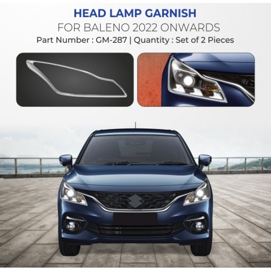 Maruti Suzuki Baleno Head Lamp Garnish Cover (2022-onwards)