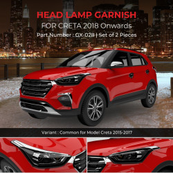 Hyundai Creta Head Lamp Chrome Garnish (2018-Onwards) Hyundai Creta Head Lamp Chrome Garnish (2018-Onwards)