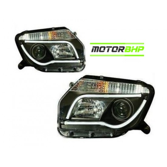 Renault Duster HID Projector Head Light With Matrix DRL (2014-2016)