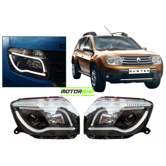 Renault Duster HID Projector Head Light With Matrix DRL (2014-2016)