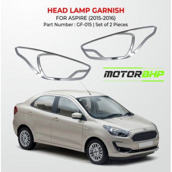 Ford Aspire Head Lamp Chrome Garnish (2015-2016)