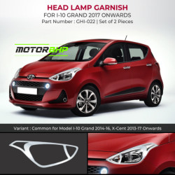 Hyundai i10 Grand Head Lamp Chrome Garnish (2017 Onwards) Hyundai i10 Grand Head Lamp Chrome Garnish (2017 Onwards)