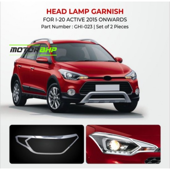 Hyundai i20 Active (2015 Onwards) Head Lamp Chrome Garnish 