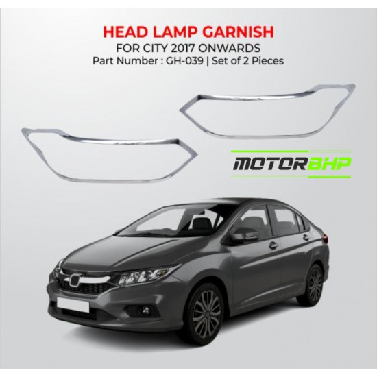  Honda City Head Lamp Chrome Garnish (2017-Onwards)