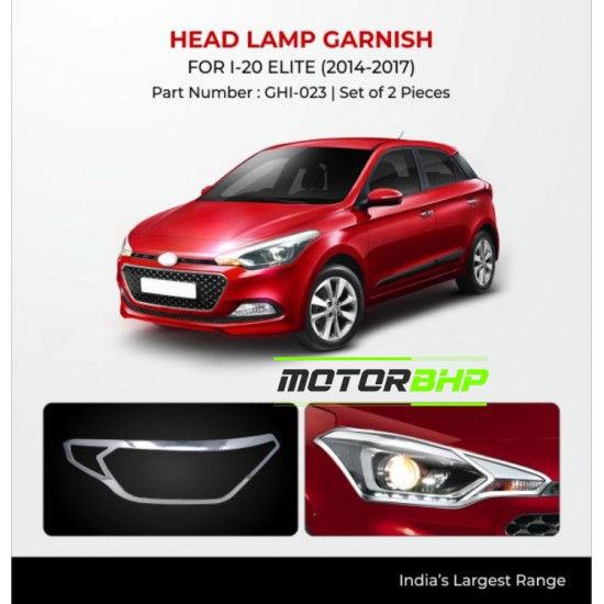 Hyundai i20 Elite Head Lamp Chrome Garnish (2014-2017)