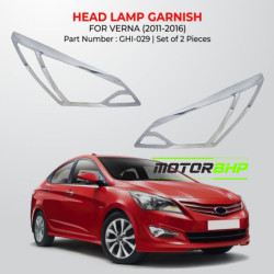 Hyundai Verna Head Lamp Chrome Garnish (2011-2016) Hyundai Verna Head Lamp Chrome Garnish (2011-2016)