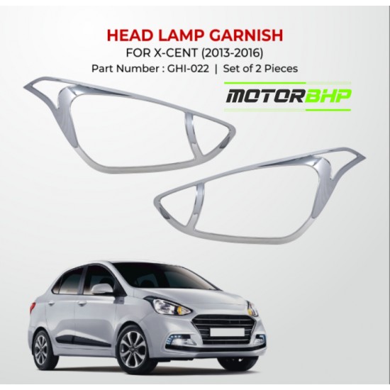 Hyundai Xcent Head Lamp Chrome Garnish (2013-2016)