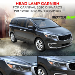Kia Carnival Head Lamp Chrome Garnish (2020 Onwards) Kia Carnival Head Lamp Chrome Garnish (2020 Onwards)