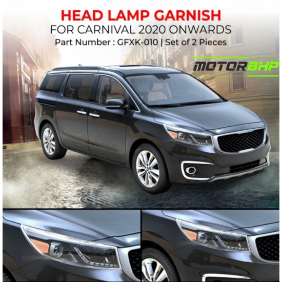 Kia Carnival Head Lamp Chrome Garnish (2020 Onwards)