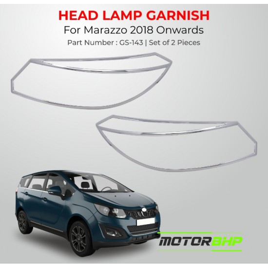 Mahindra Marazzo Head Lamp Chrome Garnish (2018 Onwards)