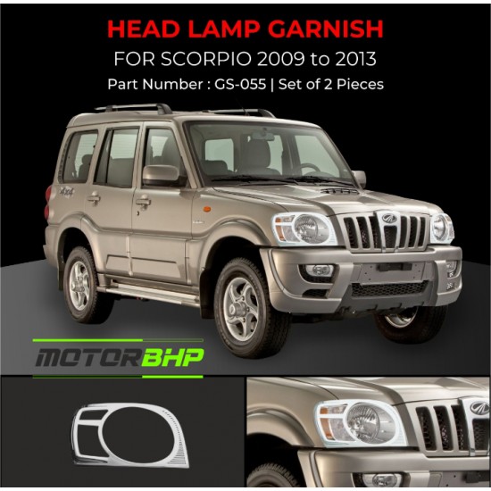 Mahindra Scorpio Head Lamp Chrome Garnish (2009-2013)