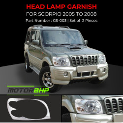 Mahindra Scorpio Head Lamp Chrome Garnish (2005-2008) Mahindra Scorpio Head Lamp Chrome Garnish (2005-2008)