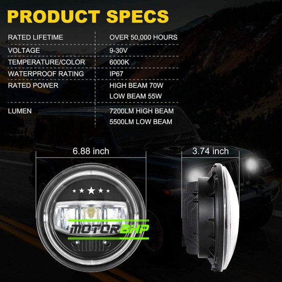 Mahindra Thar LED Headlight With DRL G - Wagon Style (2020-Onwards)