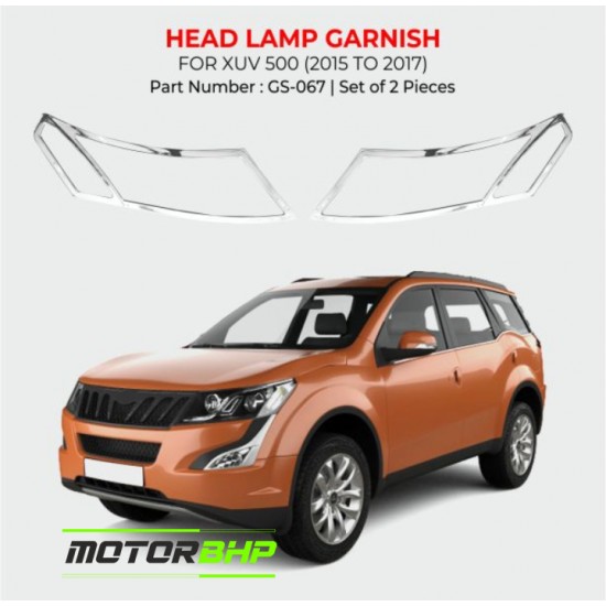 Mahindra XUV500 Head Lamp Chrome Garnish (2015-2017)