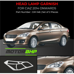 Maruti Suzuki Ciaz Head Lamp Chrome Garnish (2014-Onwards)  Maruti Suzuki Ciaz Head Lamp Chrome Garnish (2014-Onwards)