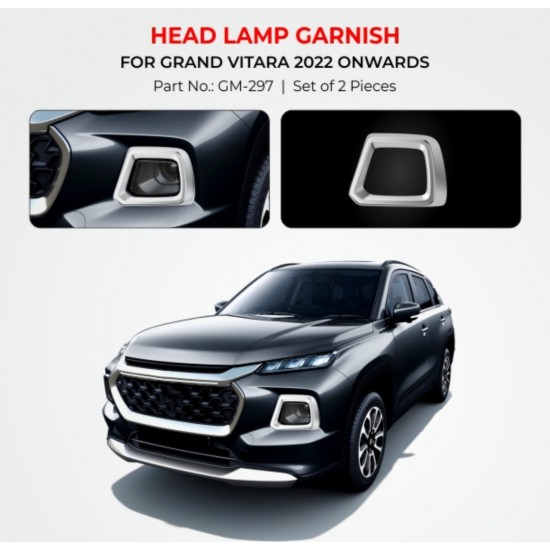  Maruti Suzuki Grand Vitara Head Lamp Chrome Garnish (2022-Onwards)
