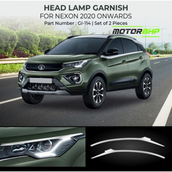 Tata Nexon (2020-Onwards) Head Lamp Chrome Garnish 