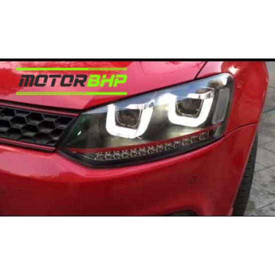 Volkswagen Polo Red Line Double U LED Head Light Matrix Indicator (2010-2018)