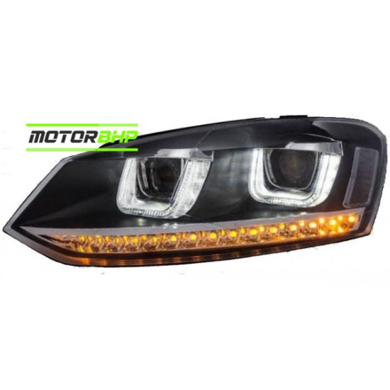 Volkswagen Polo Red Line Double U LED Head Light Matrix Indicator (2010-2018)