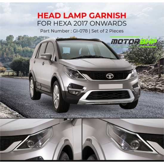 Tata Hexa Head Lamp Chrome Garnish (2017 Onwards)