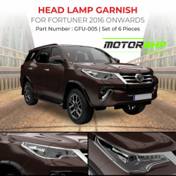 Toyota Fortuner Head Lamp Chrome Garnish  Toyota Fortuner Head Lamp Chrome Garnish