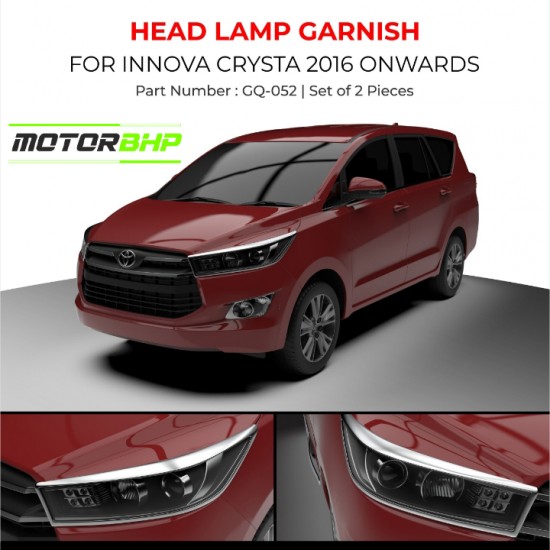 Toyota Innova Crysta Head Lamp Chrome Garnish (2016 Onwards)