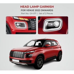 Hyundai Venue Head Lamp Chrome Garnish (2022-Onwards) 