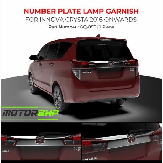 Toyota Innova Crysta Rear Number Plate Lamp Garnish (2016-Onwards)  