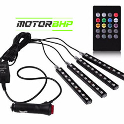 Car Atmosphere Interior Floor Under Dash Strips LED Lamp Kit With Remote Control For All Vehicles (set of 4 pcs.)  Car Atmosphere Interior Floor Under Dash Strips LED Lamp Kit With Remote Control For All Vehicles (set of 4 pcs.)