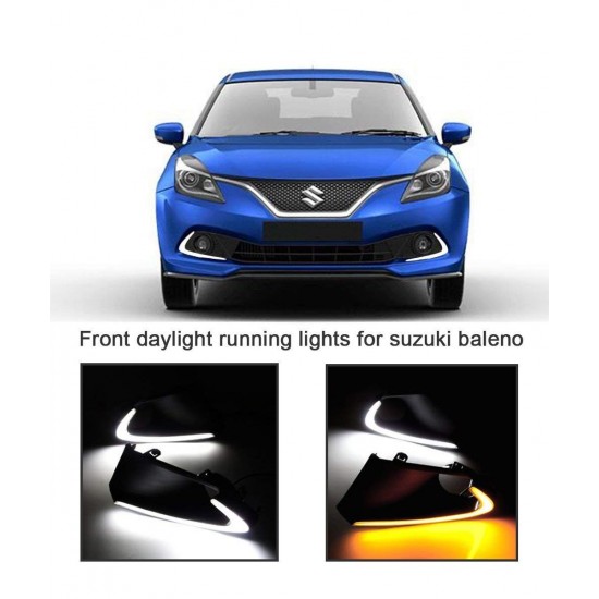  Maruti Suzuki Baleno LED Front DRL Fog Light (2015-2019)