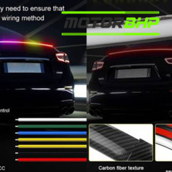 Carbon Fibre LED Rear Spoiler With Remote Control for Car Trunk Universal (MultiColor) Carbon Fibre LED Rear Spoiler With Remote Control for Car Trunk Universal (MultiColor)
