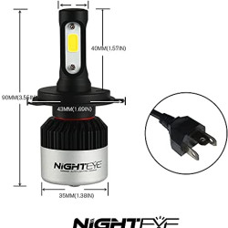 Night Eye Automotive LED Bulb For Headlight and Fog Light with High Beam Low 9000LM 6500K  Night Eye Automotive LED Bulb For Headlight and Fog Light with High Beam Low 9000LM 6500K
