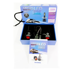 Crystal Eye LED Bulb For Headlight and Fog Light with High/Low Beam for Car (120W, 2 Bulbs) Crystal Eye LED Bulb For Headlight and Fog Light with High/Low Beam for Car (120W, 2 Bulbs)