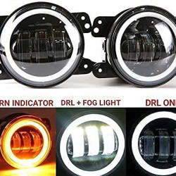 Universal Car LED DRL Fog Light With DRL Daytime Running Light & Turn Signal - Set Of 2 Universal Car LED DRL Fog Light With DRL Daytime Running Light & Turn Signal - Set Of 2