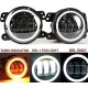 Universal Car LED DRL Fog Light With DRL Daytime Running Light & Turn Signal - Set Of 2