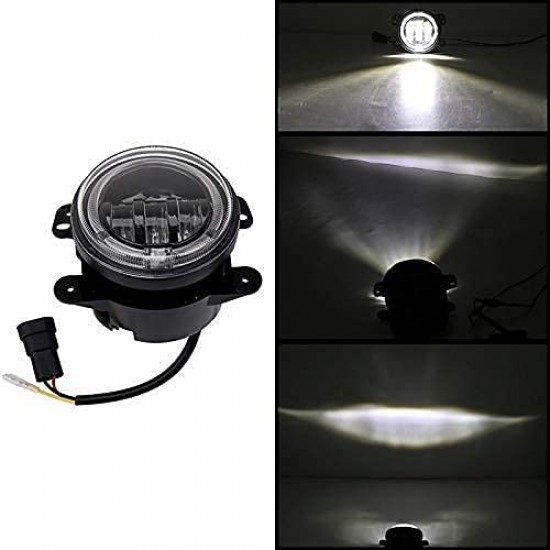 Universal Car LED DRL Fog Light With DRL Daytime Running Light & Turn Signal - Set Of 2